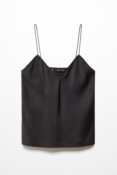 Top (bandes fines) Noir - MANGO