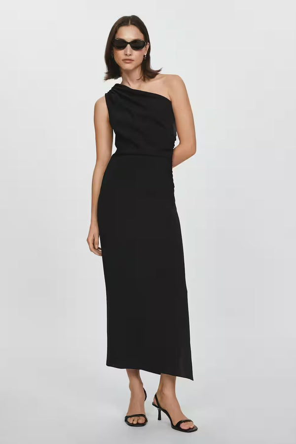 Robe  Noir - MANGO