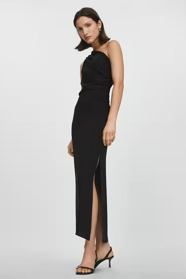 Robe  Noir - MANGO