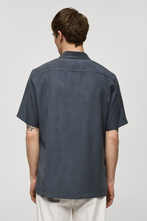 Chemise (manches courtes) Bleu - MANGO