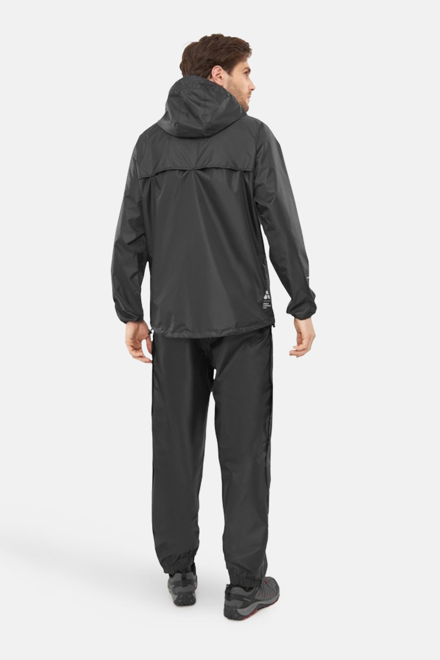 Veste noire de VIKING, ensemble imperméable avec pantalon, vue arrière.