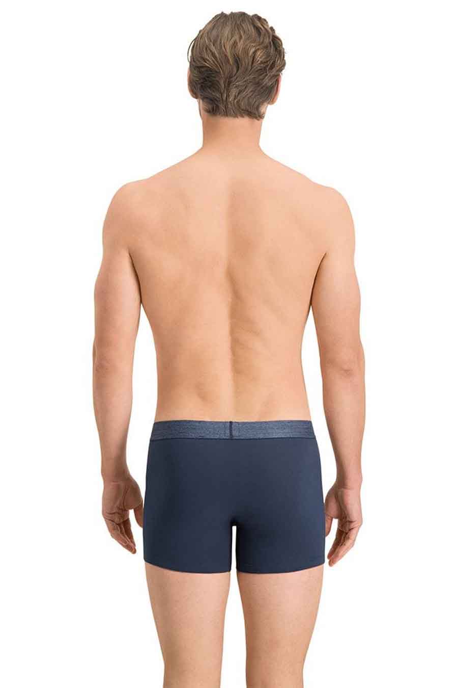 Boxer bleu de Levi's® Accessories, porté par un homme vu de dos, sur fond blanc.