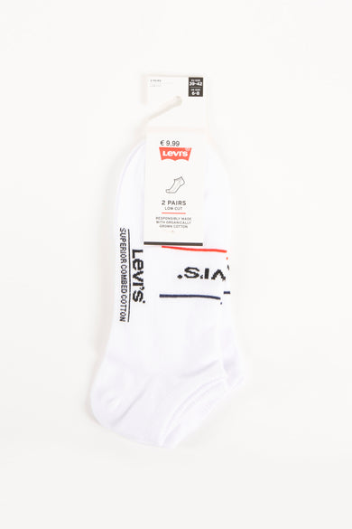 Chaussettes blanches by Levi's, modèle court avec logo de la marque.
