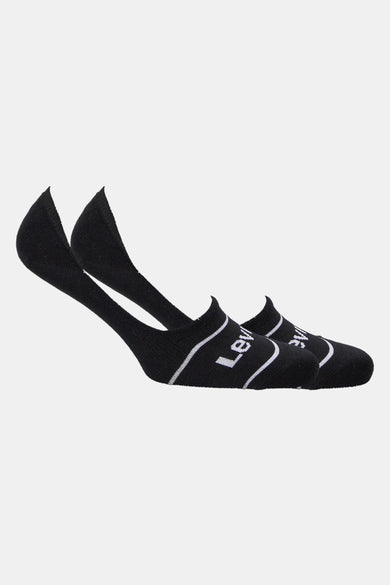 Chaussettes noires de Levi's® Accessories avec logo blanc sur le dessus du pied.