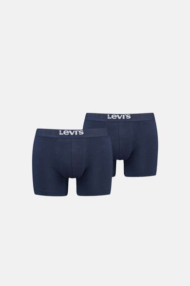 Boxers bleus de Levi's®, un lot de deux sous-vêtements avec ceinture à logo blanc.
