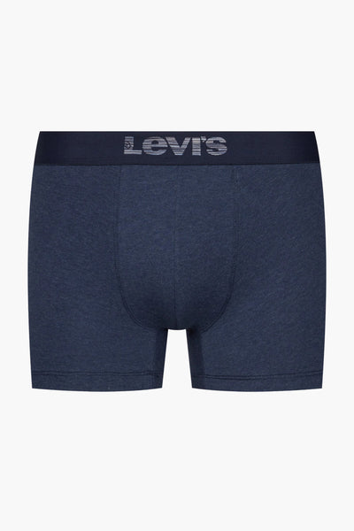 Boxer bleu en jersey chiné de Levi's Accessories, avec ceinture élastique logotypée.
