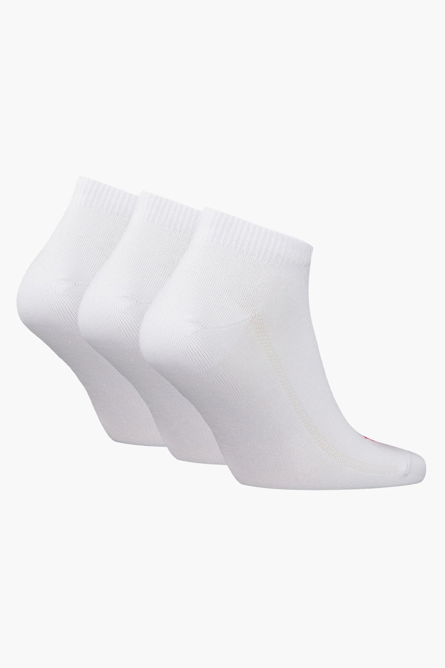 Witte sokken van Levi's® Accessories, set van drie, van geribd katoen.