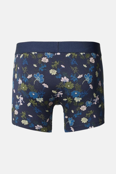 Zwarte boxer met bloemenpatroon van Levi's Accessories, met effen elastische tailleband.