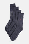 Blauwe sokkendoos voor heren van TOMMY JEANS met subtiel geruit patroon.