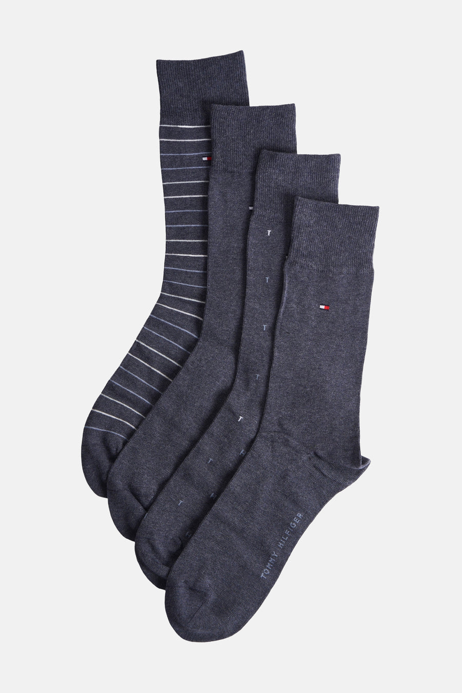 Blauwe sokkendoos voor heren van TOMMY JEANS met subtiel geruit patroon.