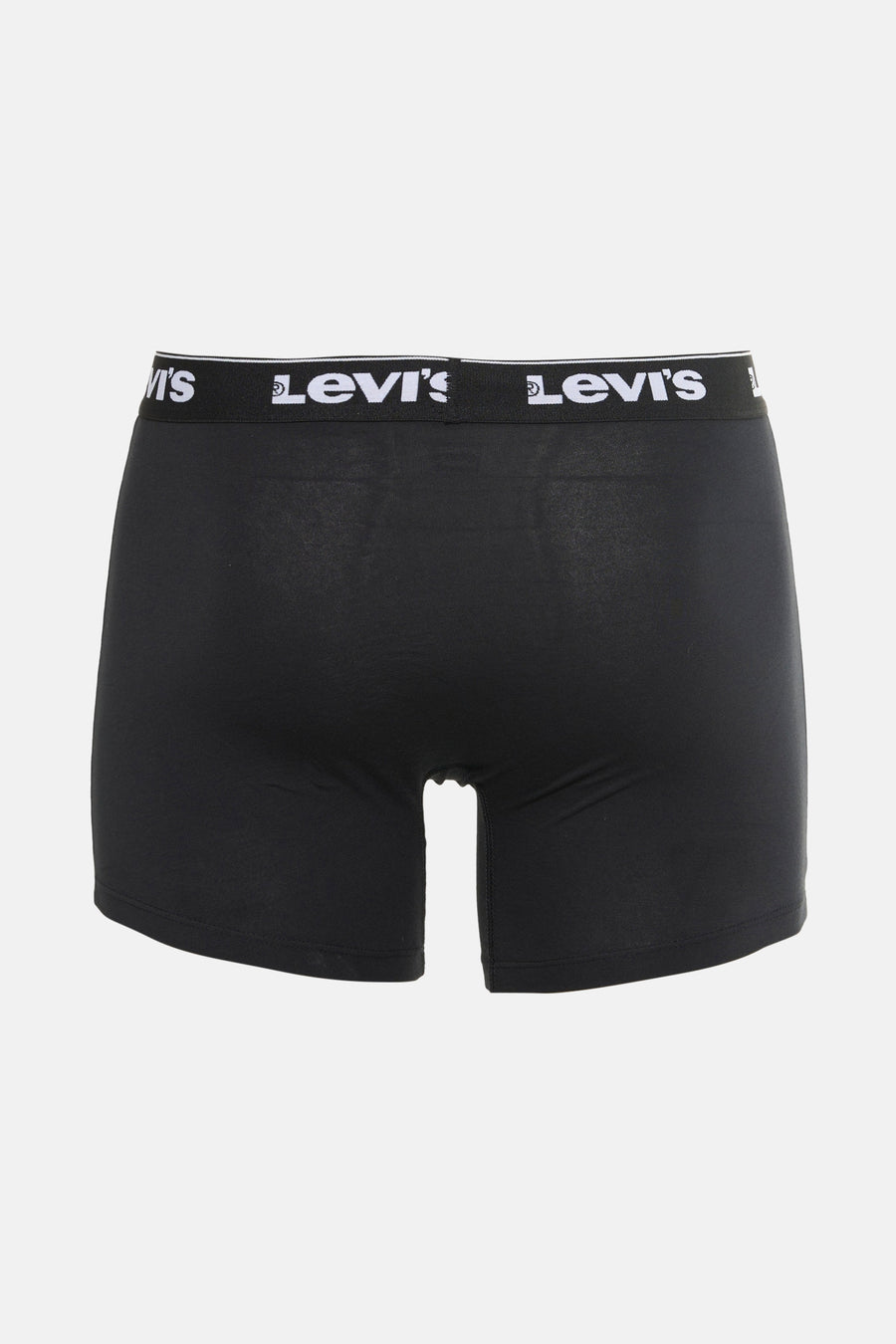 Boxer noir de Levi's, avec une ceinture élastique ornée du logo de la marque, vue de dos.