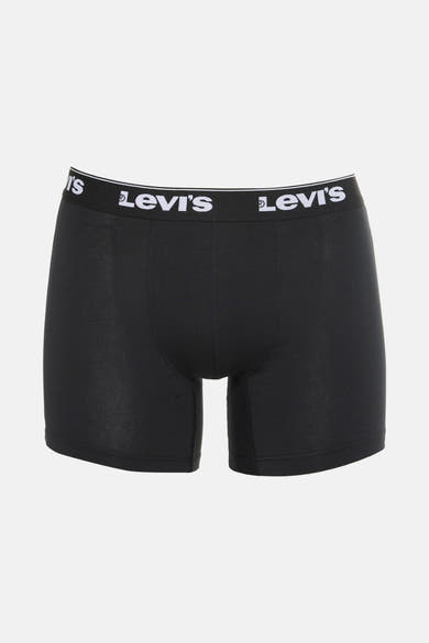 Boxer noir par Levi's® Accessories, avec ceinture élastique portant le logo de la marque.