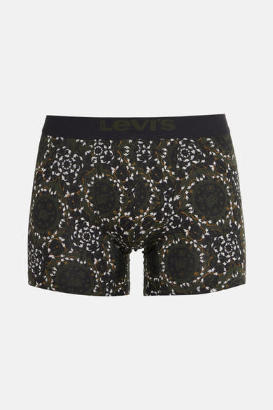 Multikleuren boxer van Levi's, met herhaald paisleypatroon en zwarte tailleband met logo.