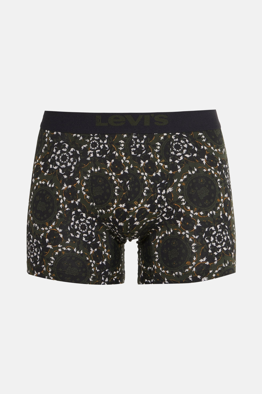 Multikleuren boxer van Levi's, met herhaald paisleypatroon en zwarte tailleband met logo.