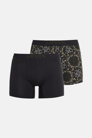 Set van twee effen en bedrukte boxershorts van Levi's Accessories