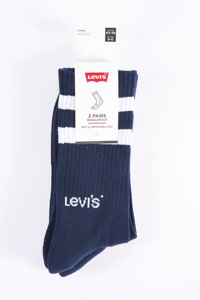 Chaussettes bleu marine Levi's® à rayures blanches, avec logo Levi's®