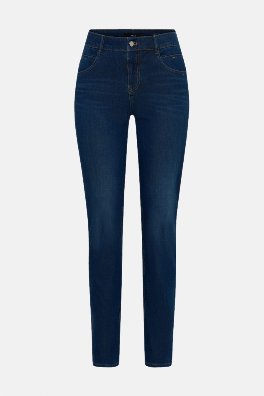 Jean slim en denim bleu de BRAX, coupe droite classique.