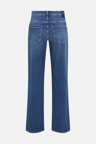 Jean large en denim bleu moyen de BRAX, présentant une coupe décontractée et des poches arrière classiques.