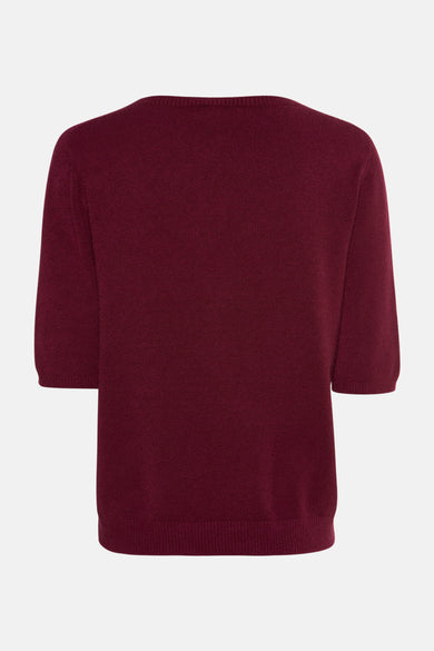 Pull met ronde hals - Bordeaux