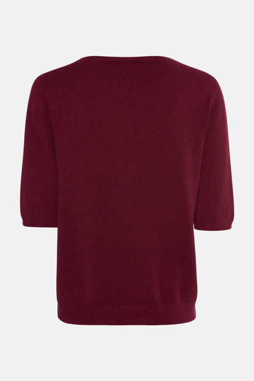 Pull met ronde hals - Bordeaux