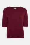Pull met ronde hals - Bordeaux