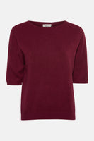 Pull met ronde hals - Bordeaux