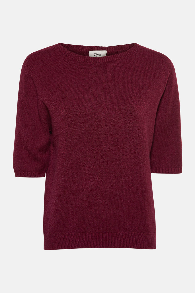 Pull met ronde hals - Bordeaux