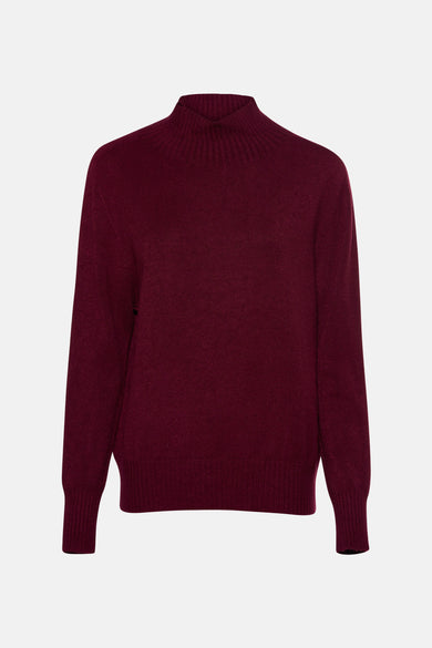 Trui met rolkraag rood - Terra di Siena