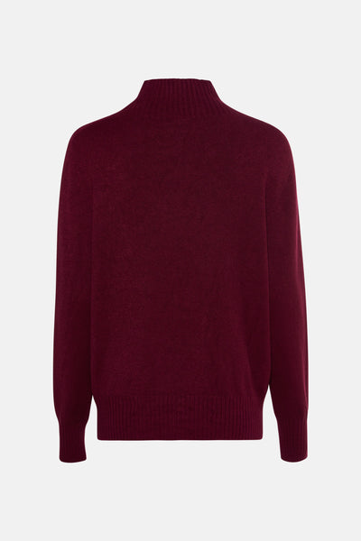Trui met rolkraag rood - Terra di Siena