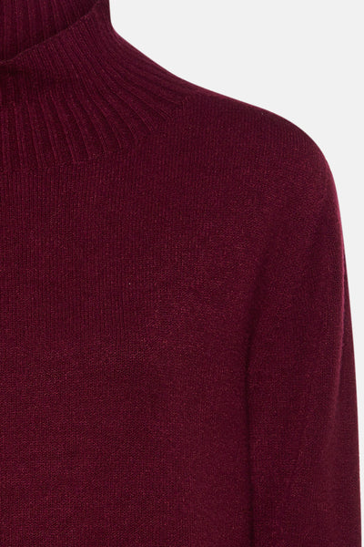 Trui met rolkraag rood - Terra di Siena