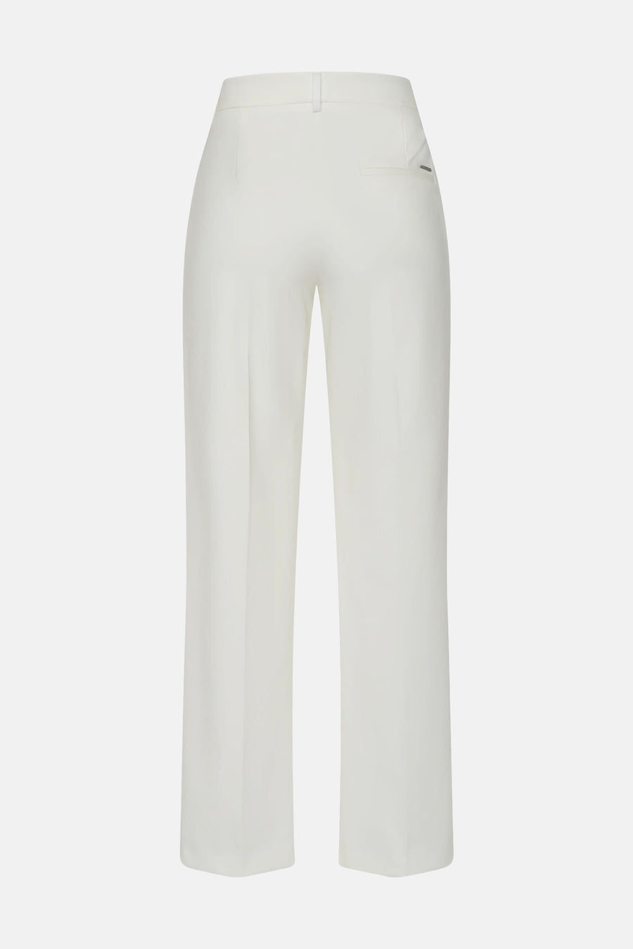 Pantalon de costume blanc de BRAX, avec une coupe droite et une poche arrière passepoilée.
