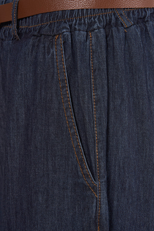 Kostuumbroek - dark blue denim