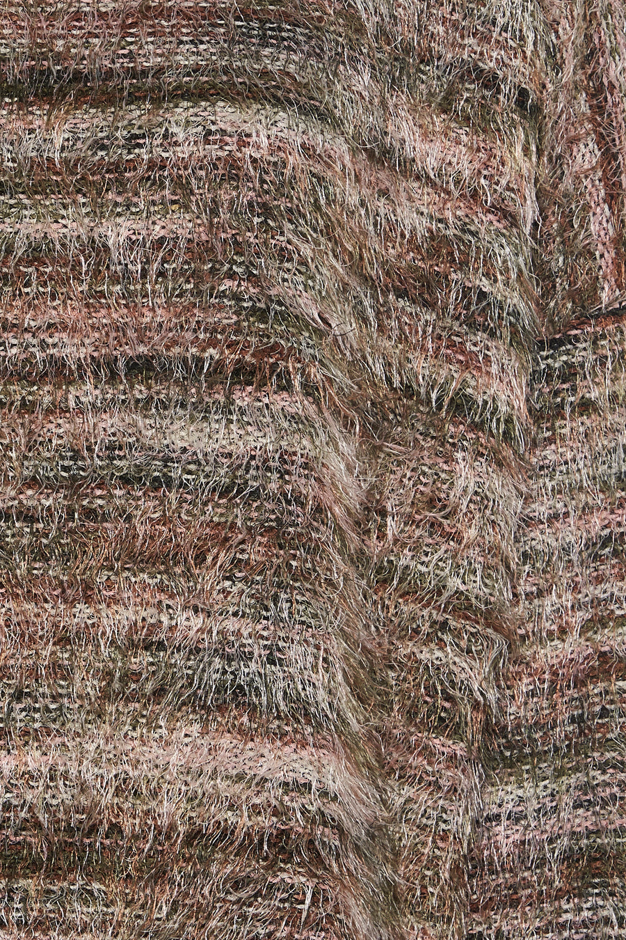 Pull à col rond multicolore de Terra di Siena avec texture duveteuse et motif chiné.