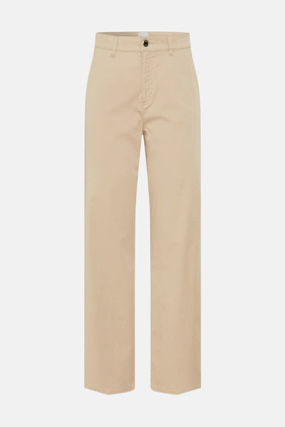 Beige Bermuda van BRAX, korte broek met rechte pijpen in effen canvas.