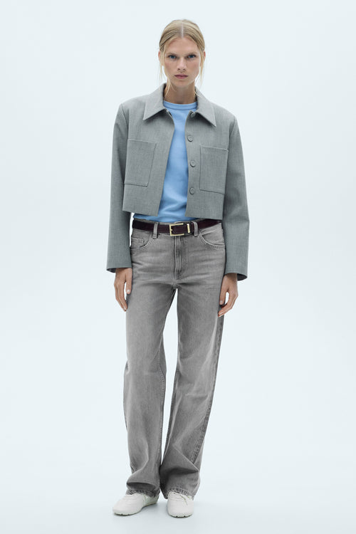 Jean droit Gris - MANGO