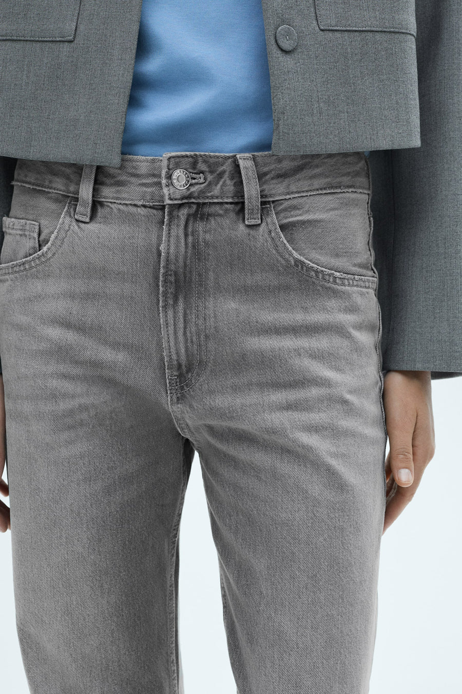 Jeans straight Grijs - MANGO