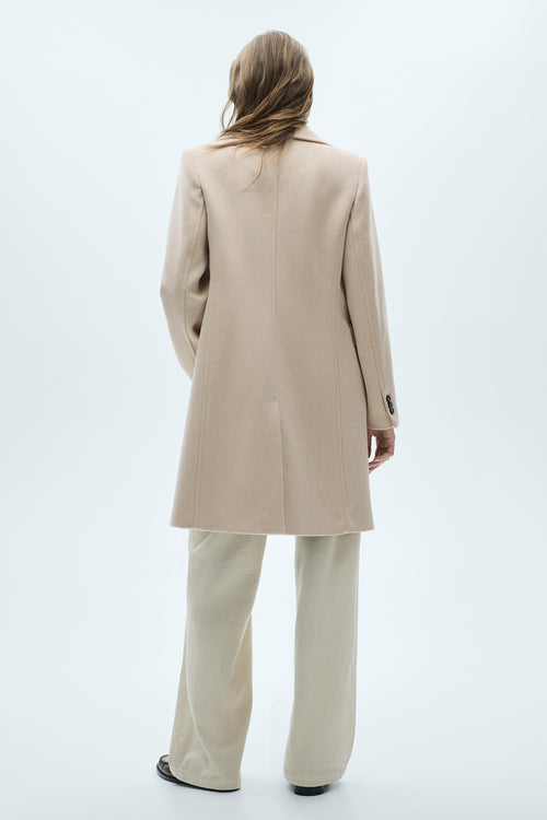 Lange jas Beige - MANGO