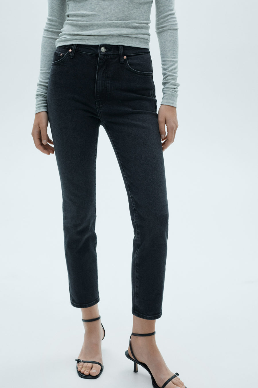 Jeans slim BLACK DENIM - MANGO