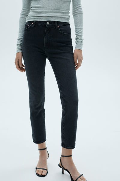 Jeans slim BLACK DENIM - MANGO