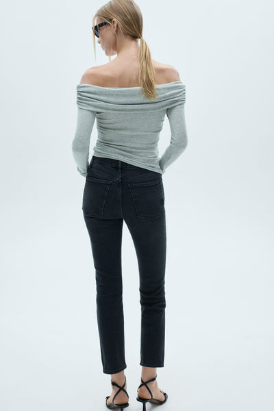 Jeans slim BLACK DENIM - MANGO