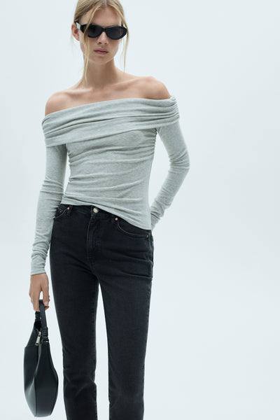 Jeans slim BLACK DENIM - MANGO
