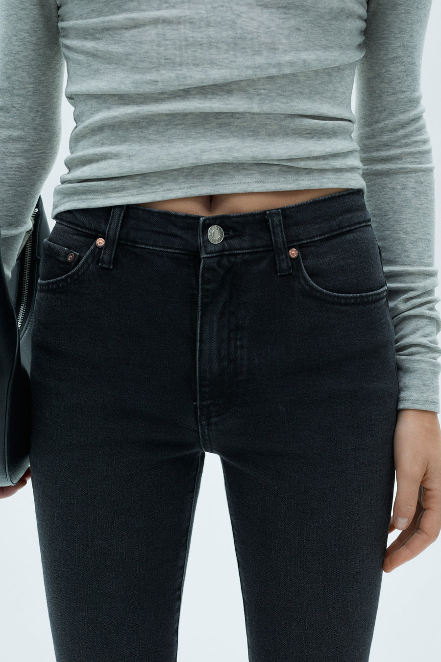 Jeans slim BLACK DENIM - MANGO