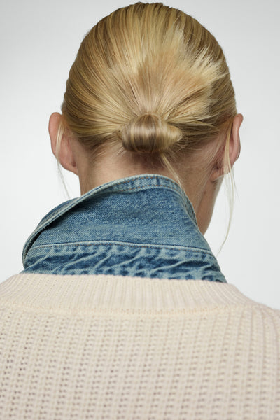 Pull col rond Blanc - MANGO