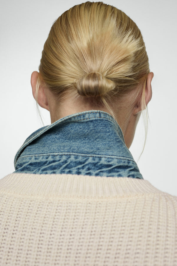 Pull col rond Blanc - MANGO
