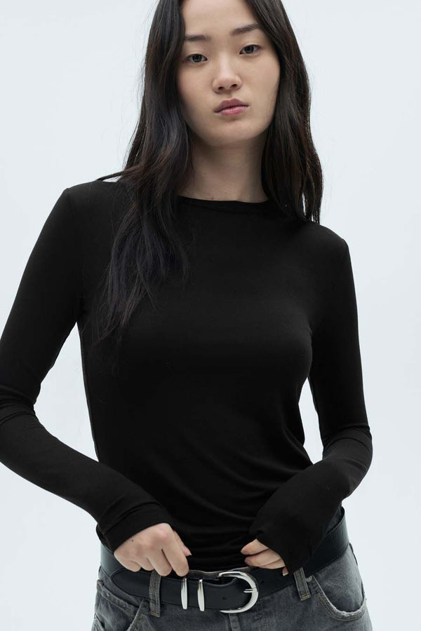 Top uni manches longues Multicolore - MANGO