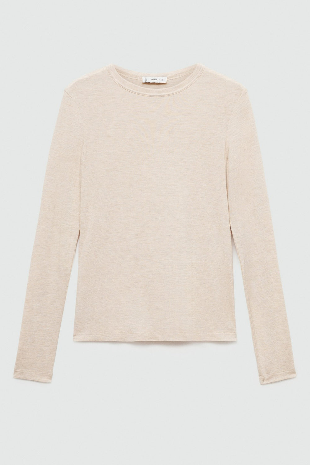 Top uni manches longues Brun - MANGO