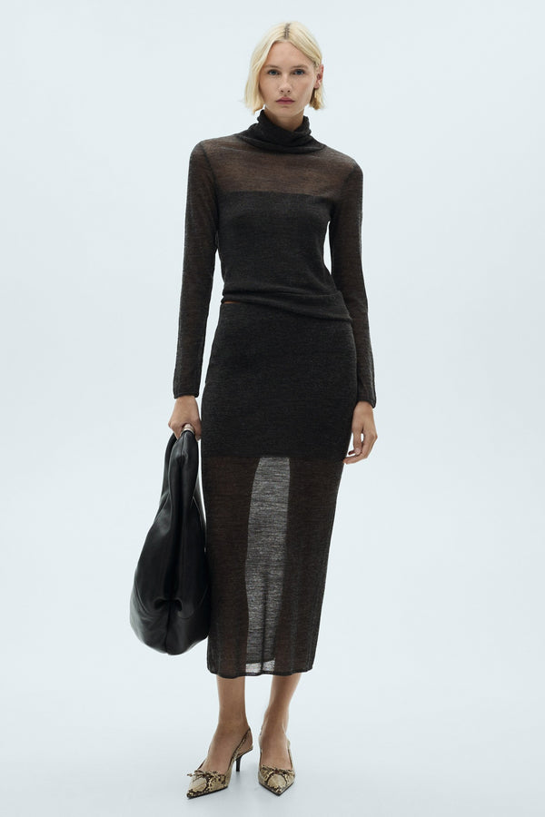 Pull col rond Noir - MANGO