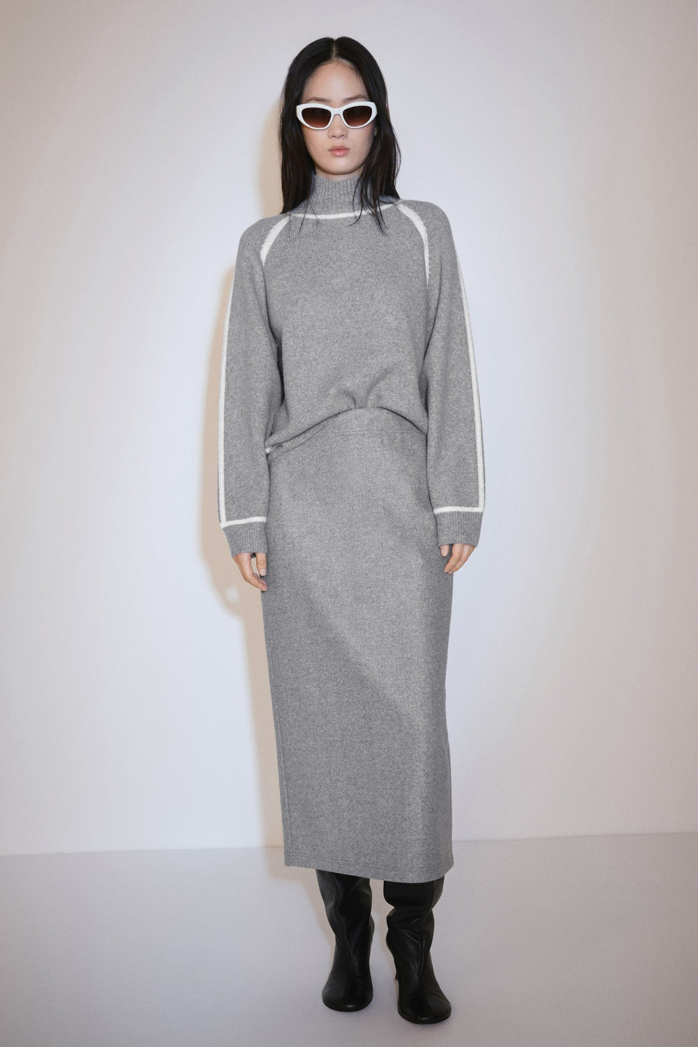 Pull col montant Brun - MANGO