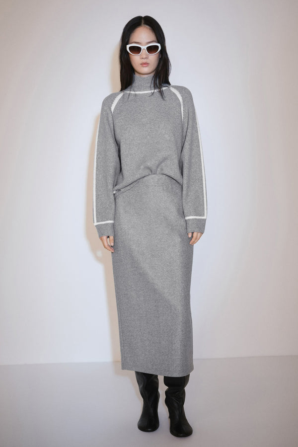 Pull col montant Brun - MANGO