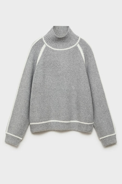 Pull col montant Brun - MANGO